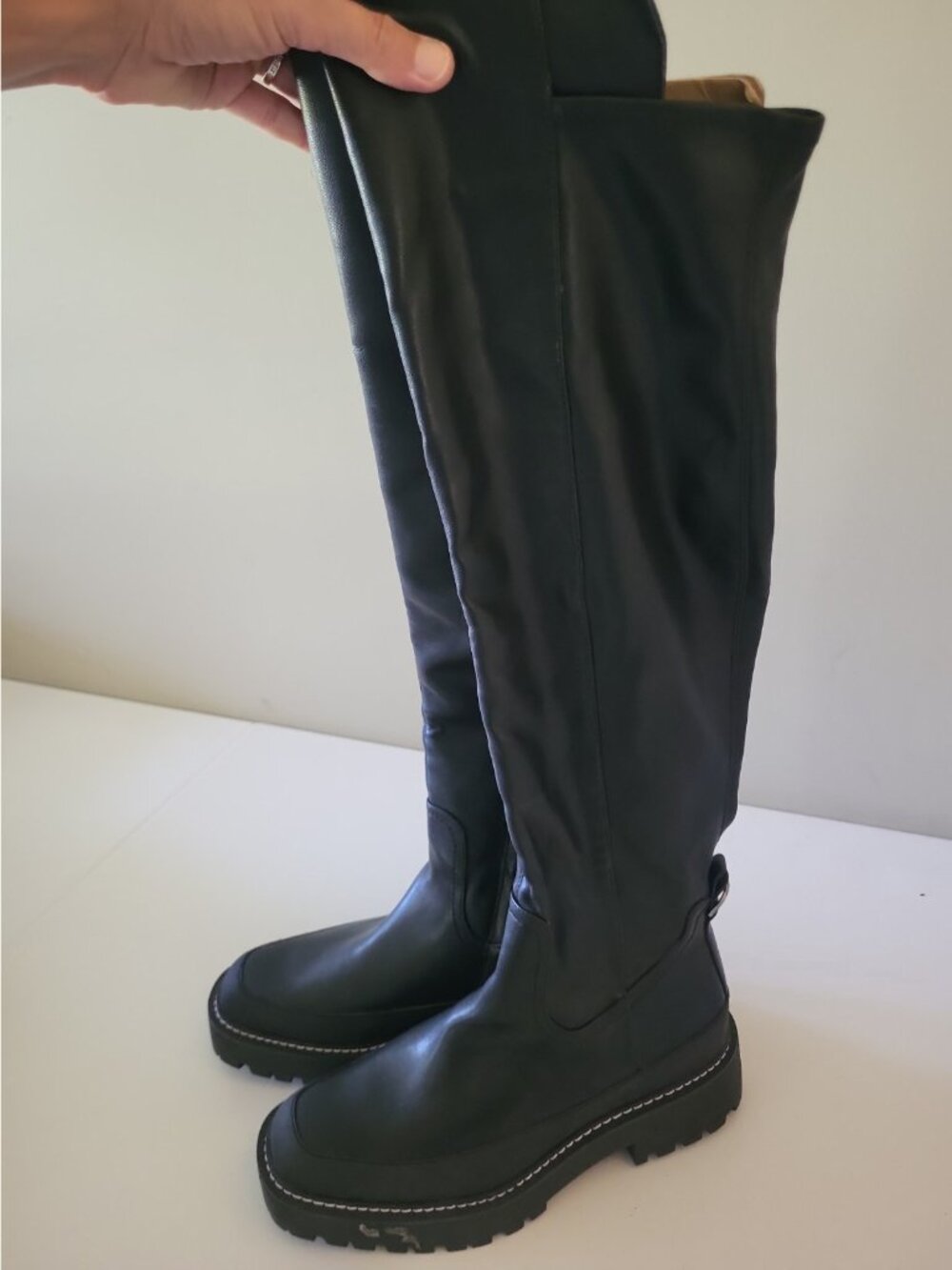 Sam Edelman Lerue Women's Tall Knee High Black Boots Size 10 - Picture 5 of 8